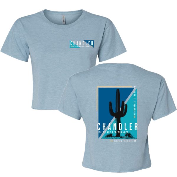 Women's Blue Crop T-shirt