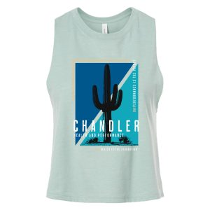 Women's Blue Crop Tank